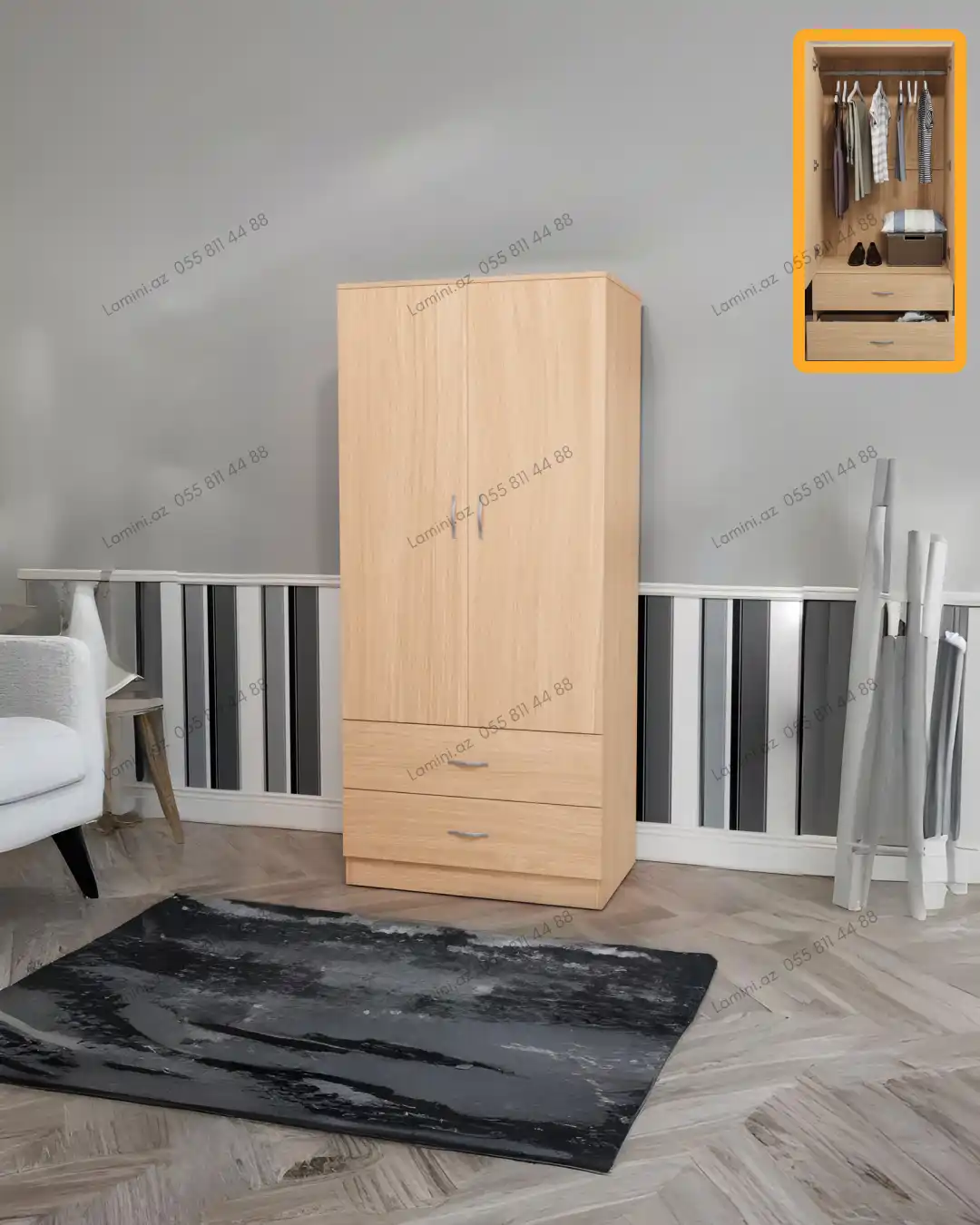 2 Qapılı Dolab