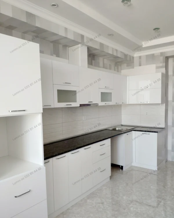 Modern white kitchen with minimal design